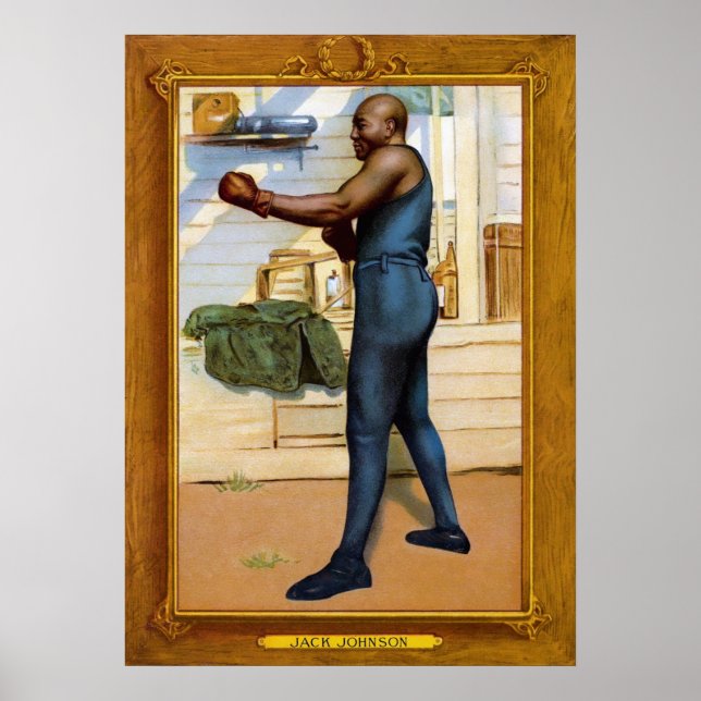 Poster Vintage Jack Johnson Card (Frente)