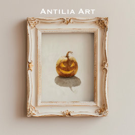 Poster Vintage Jack-o-Lanterna Pintura Jack Pumpkinhead