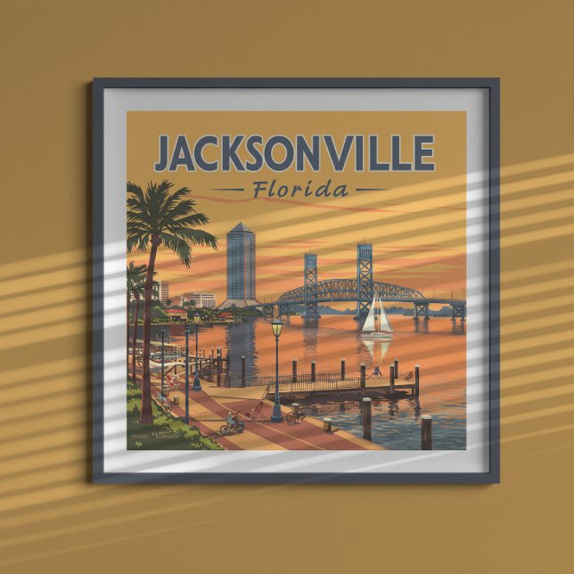 Poster Vintage Jacksonville Florida (Criador carregado)