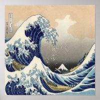 vintage japanese ukiyo e art a onda do excelente