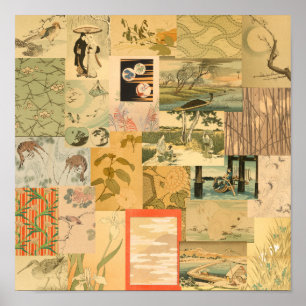 Poster Vintage Japão - Decoração do Muro de Colagem de Ar
