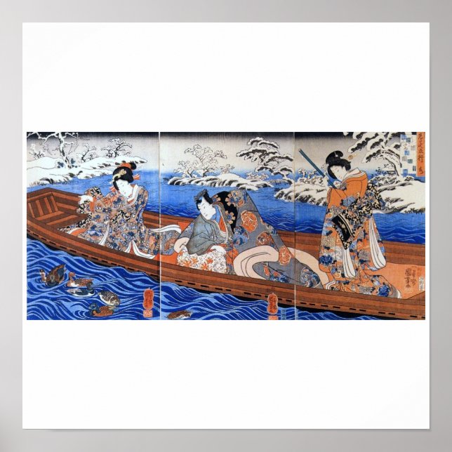 Póster Vintage Japonês art 1800's (Frente)
