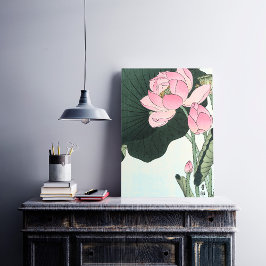 Poster Vintage Japonês Fine Art Lotus Flower