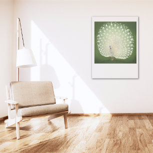 Póster Vintage Japonês Fine Art   Pavão