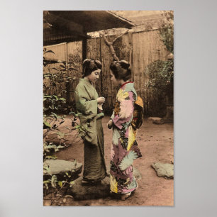 Poster Vintage Japonês Mulheres