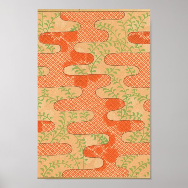 Poster Vintage Japonês Wall Art Red (Frente)