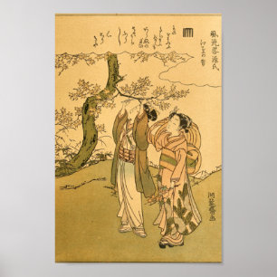 Poster Vintage Japonês Wall Art Women