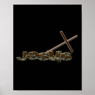 Poster Vintage Jesus Cristo O Design Cruzado