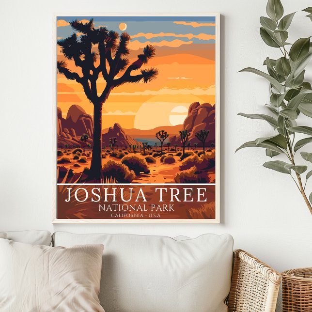 Poster Vintage Joshua Tree National Park - Sunset  (Criador carregado)