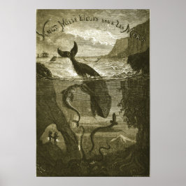 Poster Vintage Jules Verne 20.000 Leagues.