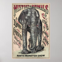 VINTAGE JUMBO O CIRCO ELEFANTE AD c. 1883