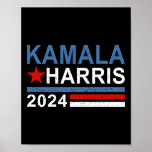 Poster Vintage Kamala Harris 2024 Para A Eleição Do Presi