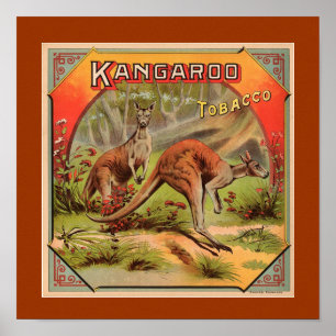 Poster Vintage Kangaroo Advertisement