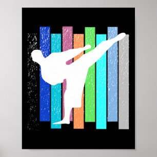 Poster Vintage Karate Judo KickboxLutas Men Women