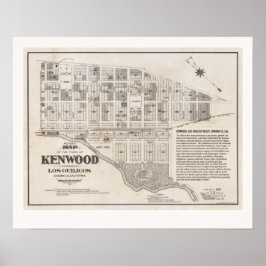 Poster Vintage Kenwood California Map