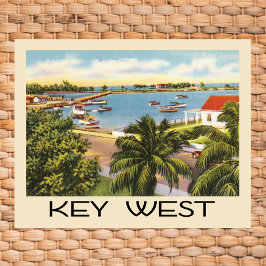 Poster Vintage Key West Florida Harbor