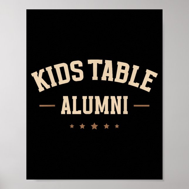 Poster Vintage Kids Table Alumni Thanksgiving Fall Season (Frente)