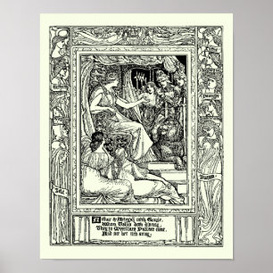Poster Vintage King Arthur por Walter Crane