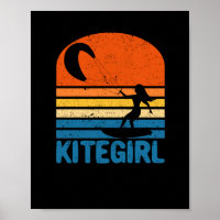 Vintage Kite Surfing Kiting Kitesurf.