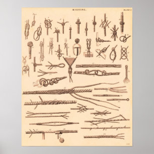 Poster Vintage Knots E Rigging