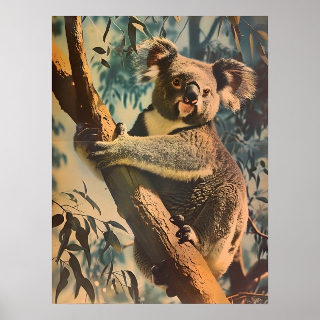 Poster Vintage Koala (Frente)