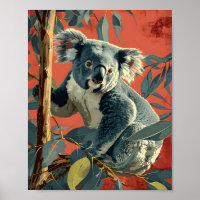 Vintage Koala: Charme da Vida Selvagem do Eterno