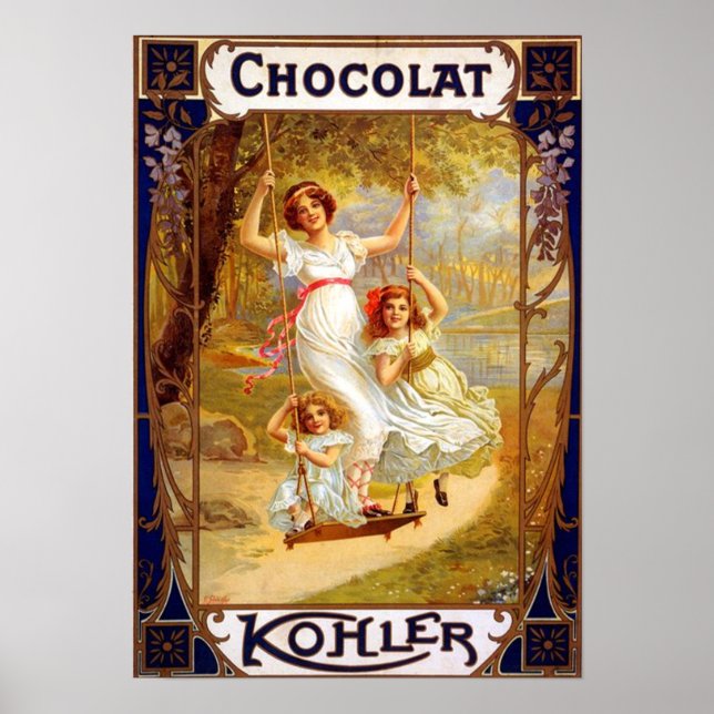 Poster Vintage Kohler Chocolat Advertisement (Frente)