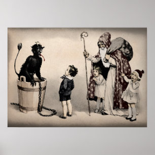 Poster Vintage Krampus Art