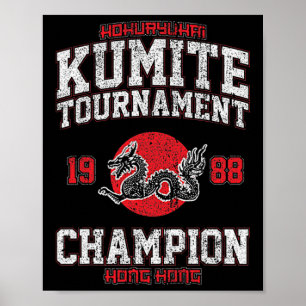Poster Vintage Kumite Tournament Funny Viral Karate Champ