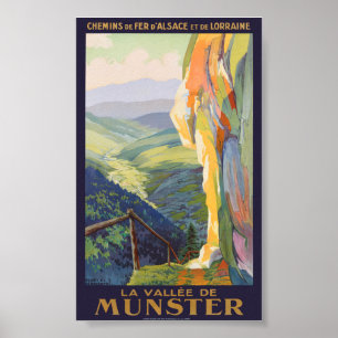 Poster vintage La Vallée de Munster 1925