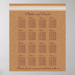 Póster Vintage Lace Wine Cork Casation Gráfico 16