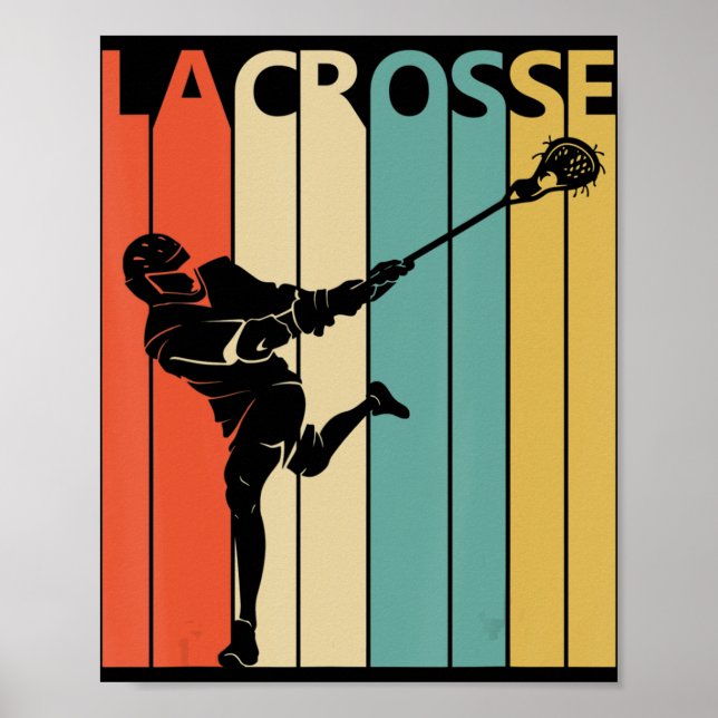 Poster Vintage Lacrosse Gift (Frente)