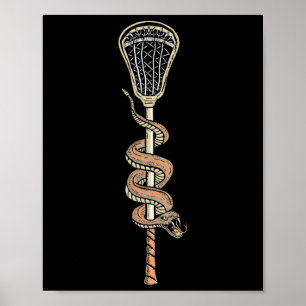 Poster Vintage Lacrosse Stick E Rattlesnake Lax Cobra I