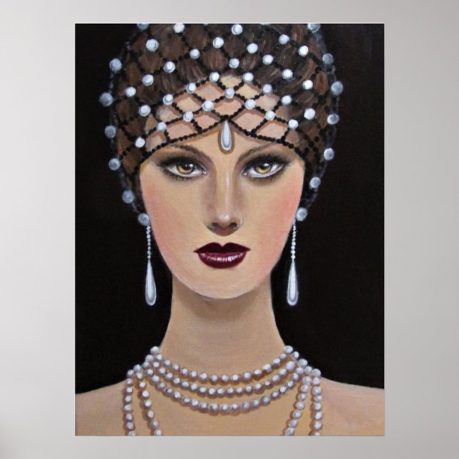 Poster Vintage Lady With Amber Eyes (Frente)