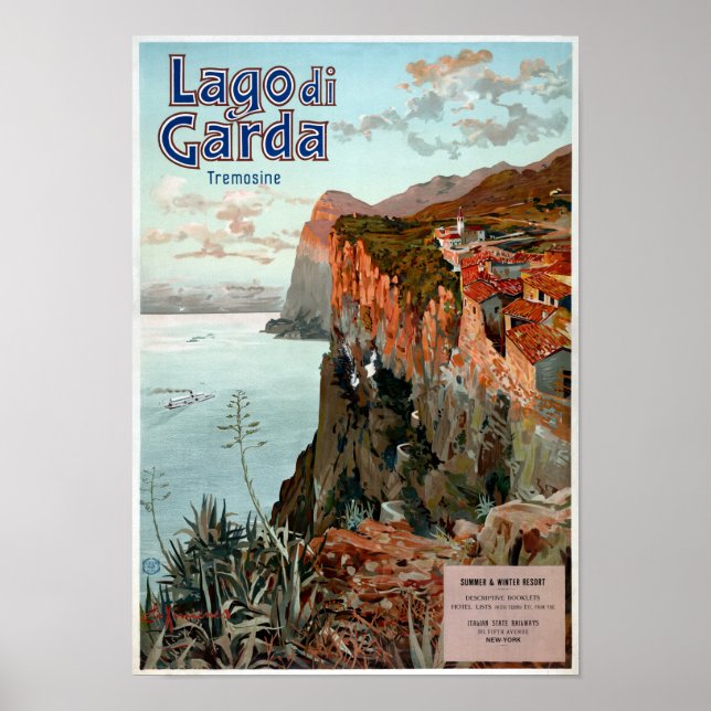 Poster vintage Lago de Garda (Frente)