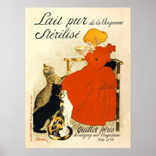 Poster vintage Lait pur de la Vingeanne stérilis