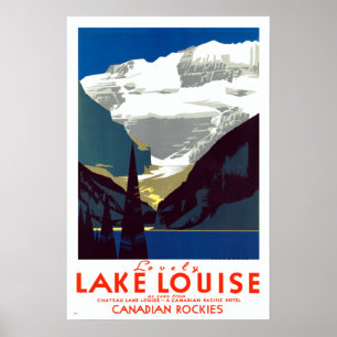 Poster Vintage Lake Louise - Rochosas Canadenses Alberta