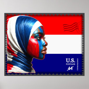 Poster Vintage L'Amerique - Mslm