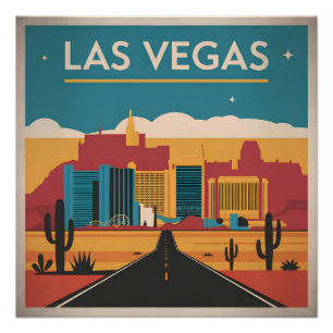 Póster Vintage Las Vegas USA