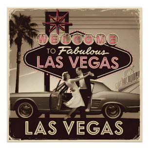 Póster Vintage Las Vegas USA