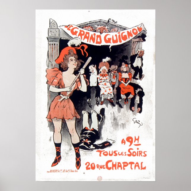Poster Vintage Le Théâtre du Grand-Guignol (Frente)