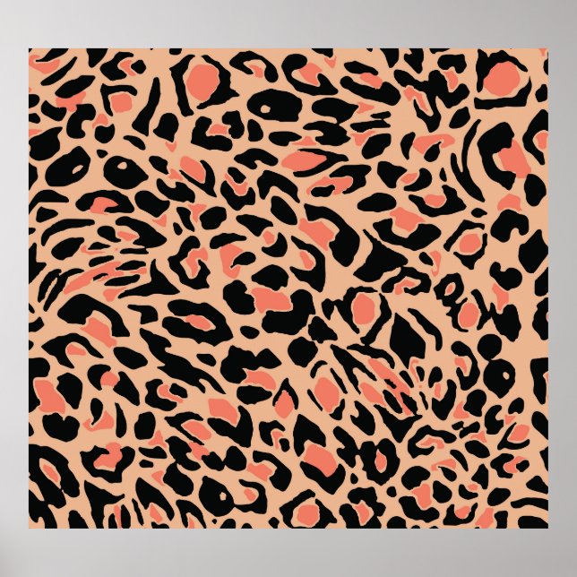 Poster Vintage Leopard Pattern Design (Frente)