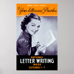 Póster Vintage - Letra Escrevendo