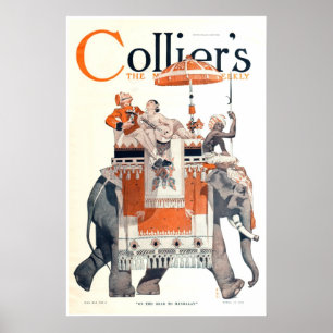 Póster Vintage Leyendecker, "Na estrada para Mandalay"