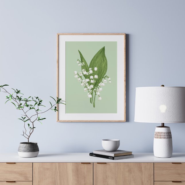 Poster Vintage Lily do Vale (Criador carregado)