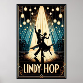 Poster vintage Lindy Salto Dance Hall