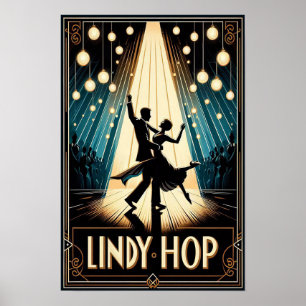 Poster vintage Lindy Salto Dance Hall