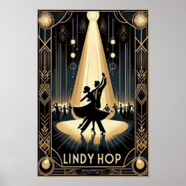 Poster vintage Lindy Salto Dance Hall