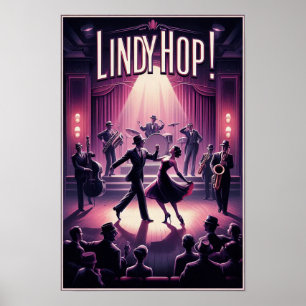 Poster vintage Lindy Salto Dance Hall