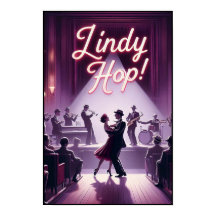 Poster vintage Lindy Salto Dance Hall